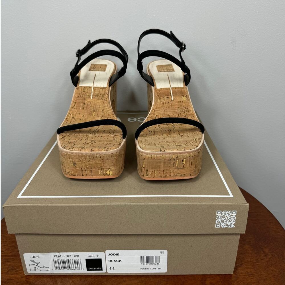 Dolce Vita Jodie Heels in Black Nubuck Size 11 - Picture 3 of 9